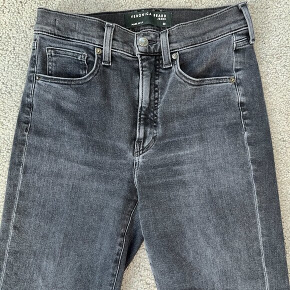 VERONICA BEARD LEENA BOOTCUT HIGH RISE JEANS in ONYX WASH   MADE IN USA  EUC  28 - Picture 2 of 11
